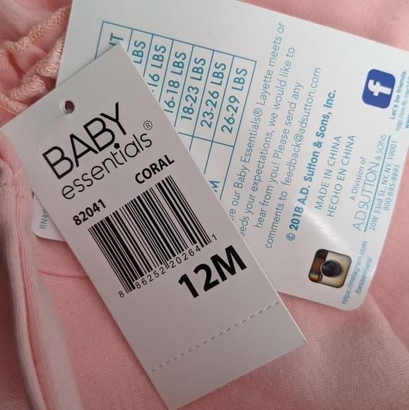 NWT Baby Essentials I Love My Grandma Onesie Bodysuit 12m - Picture 3 of 4